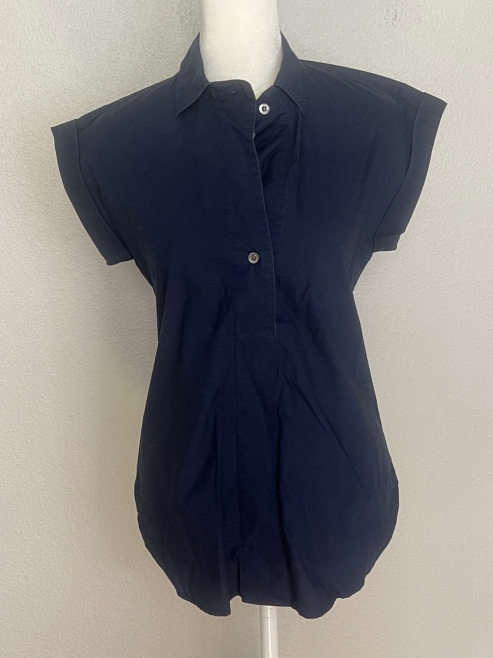 JCrew Poplin Popover Shirt Blue Size 00P